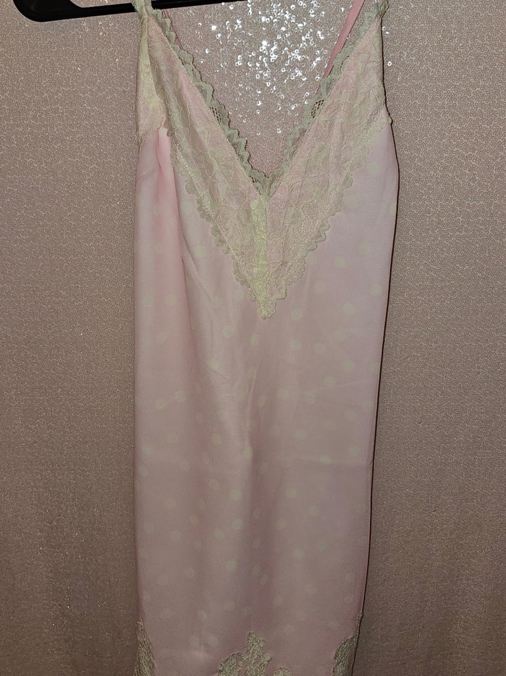 NWOT Lace-Trim Pink Midi Slip Dress - Picture 5 of 7